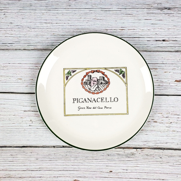 Delano Studios Pig Cello Wine Cheese Plate - Picture 1 of 3